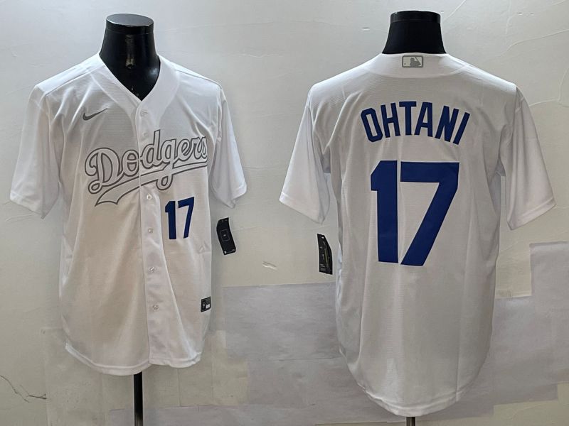 Men Los Angeles Dodgers #17 Ohtani White Fashion Edition Game 2025 Nike MLB Jersey style 10